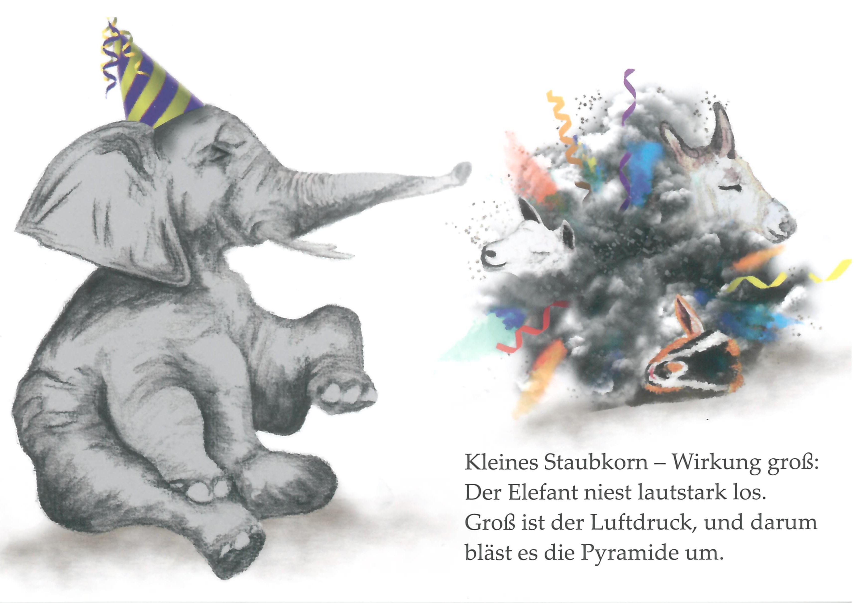 Postkarte Elefant aus Karneval der Tiere