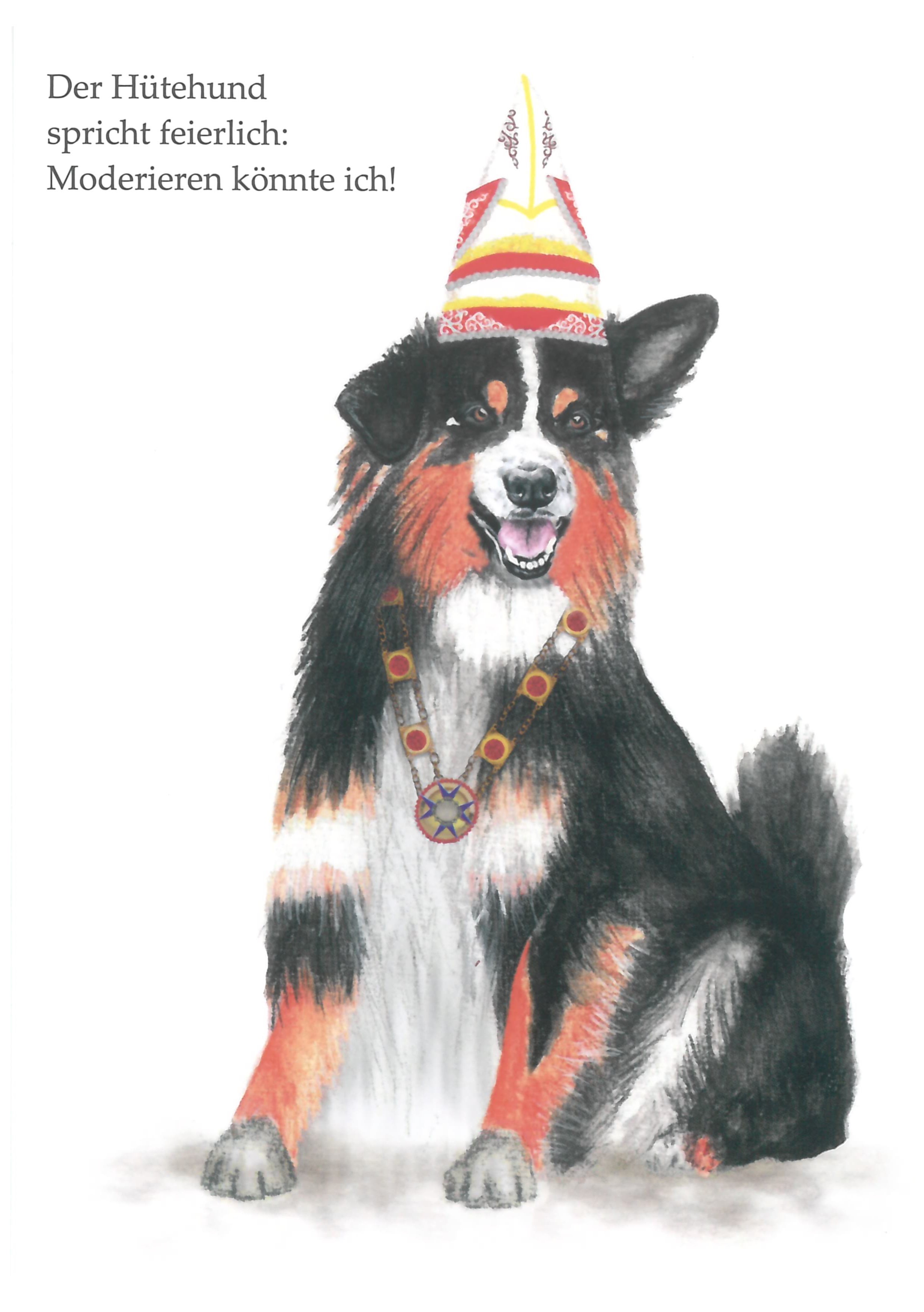 Postkarte Hund aus Karneval der Tiere